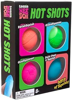 Schylling NeeDoh Hot Shot Teenie 4 Pack