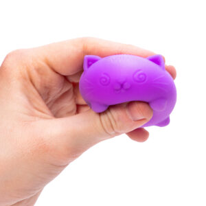Teenie NeeDoh Cool Cats purple in hand