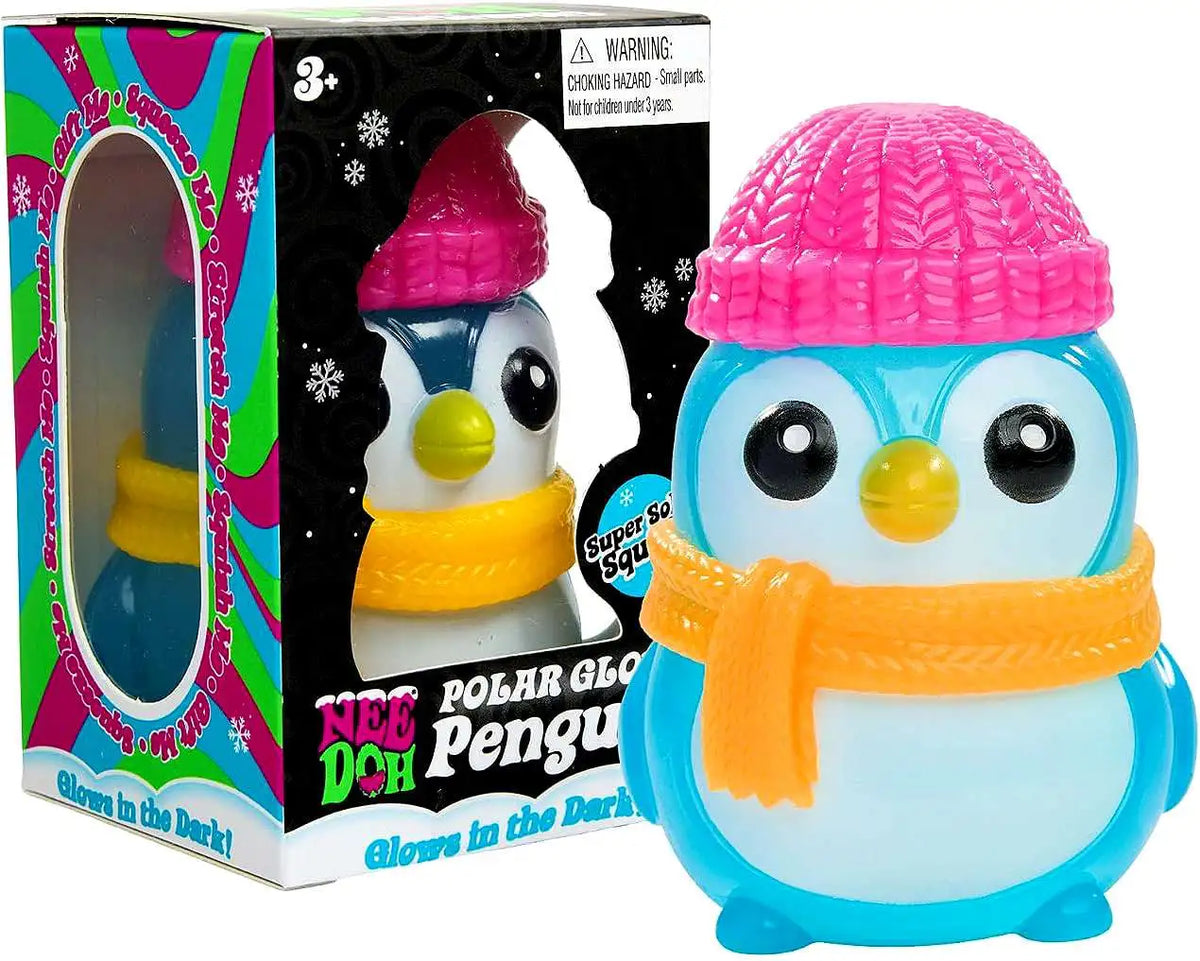 Schylling NeeDoh Squishmas Polar Glow Penguin main view
