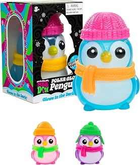 Schylling Needoh Squishmas Polar Glow Penguin