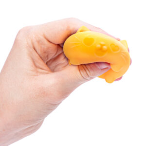 Teenie NeeDoh Cool Cats orange in hand