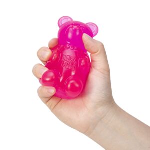 NeeDoh Gummy Bear pink squeezed