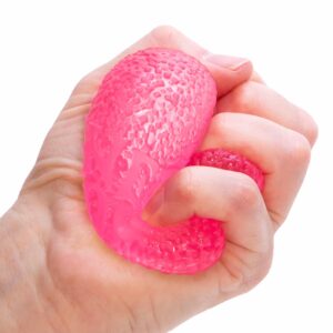 NeeDoh Gumdrop pink squeezed