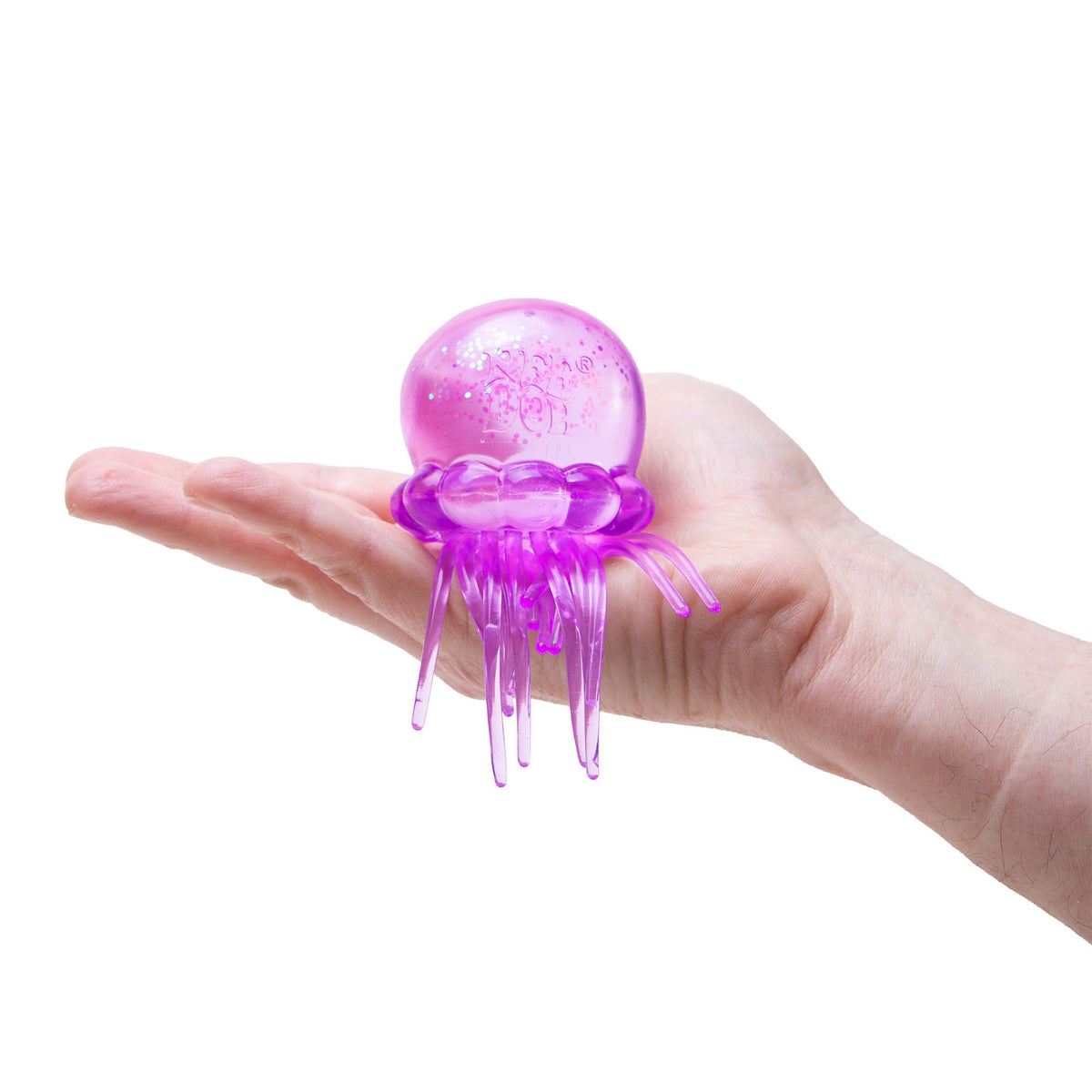 NeeDoh Jelly Squish being squeezed